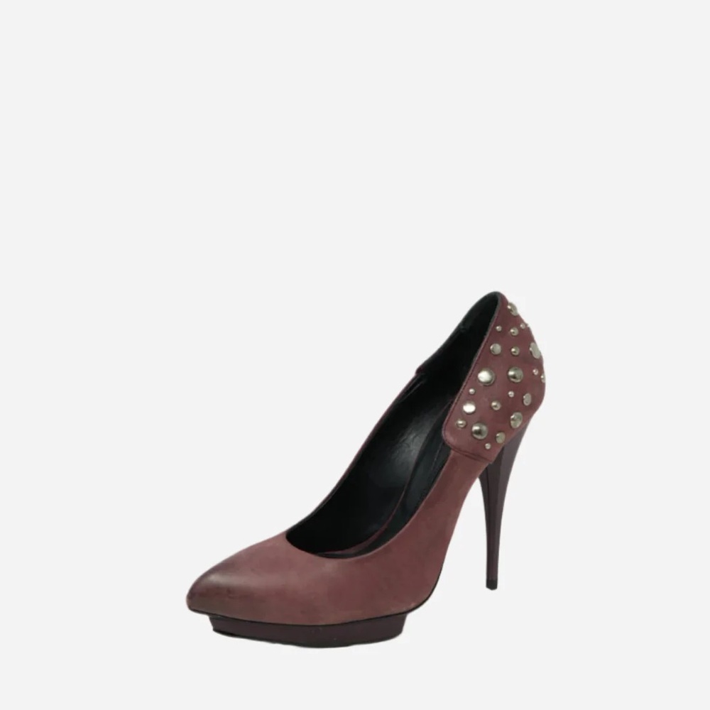 Alexander McQueen Red Burgundy Hees